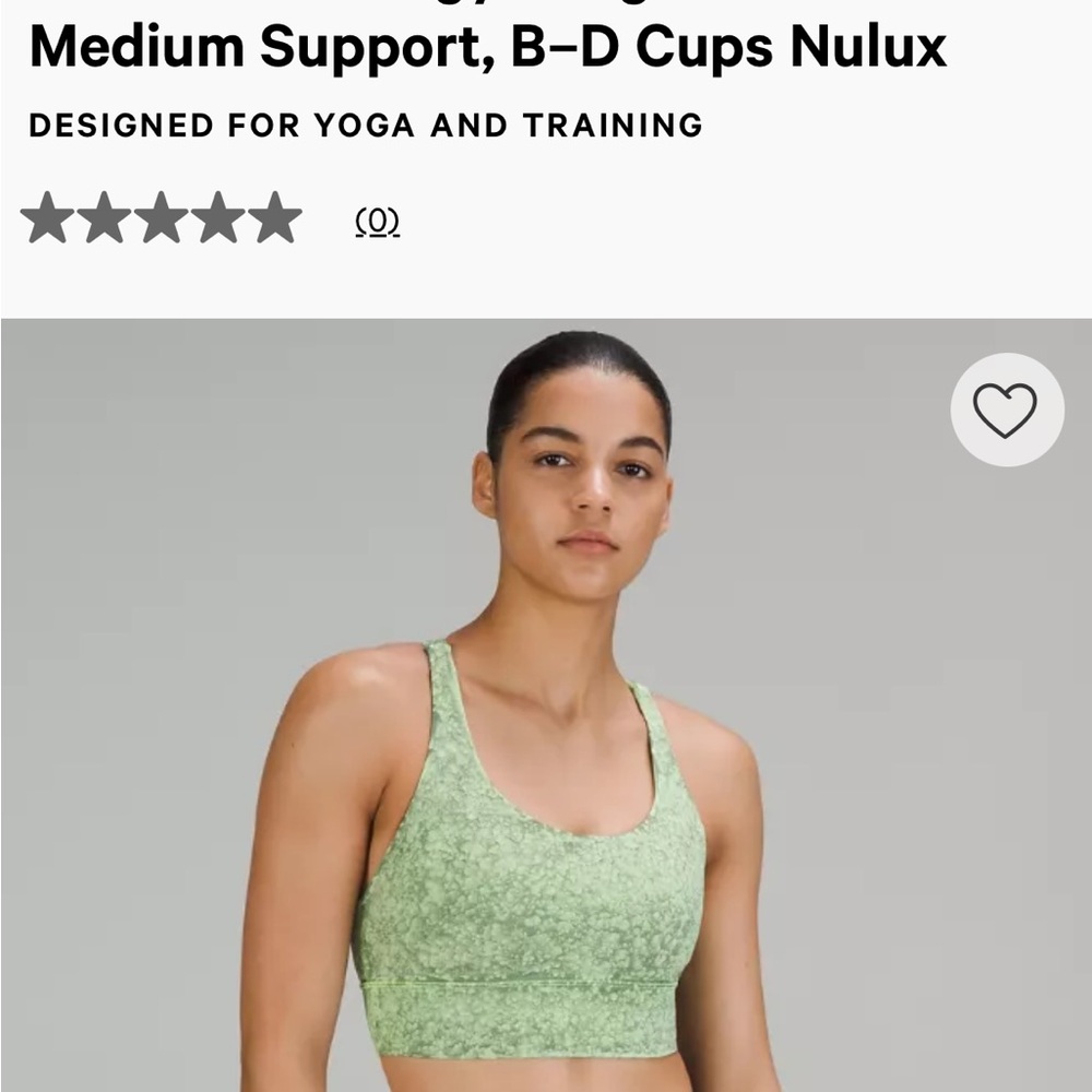 Lululemon energy longline bra medium support